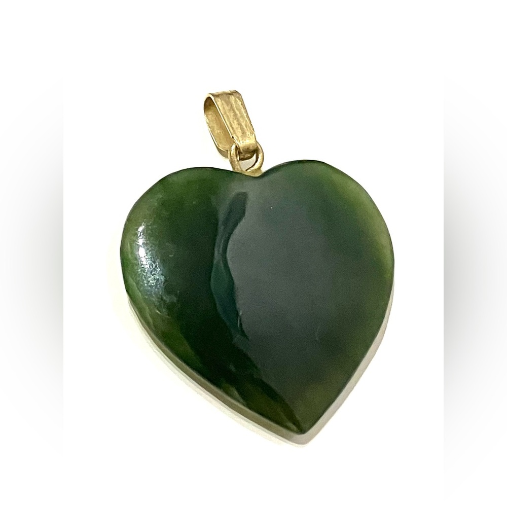 BC Jade Vintage Heart Shaped Pendant